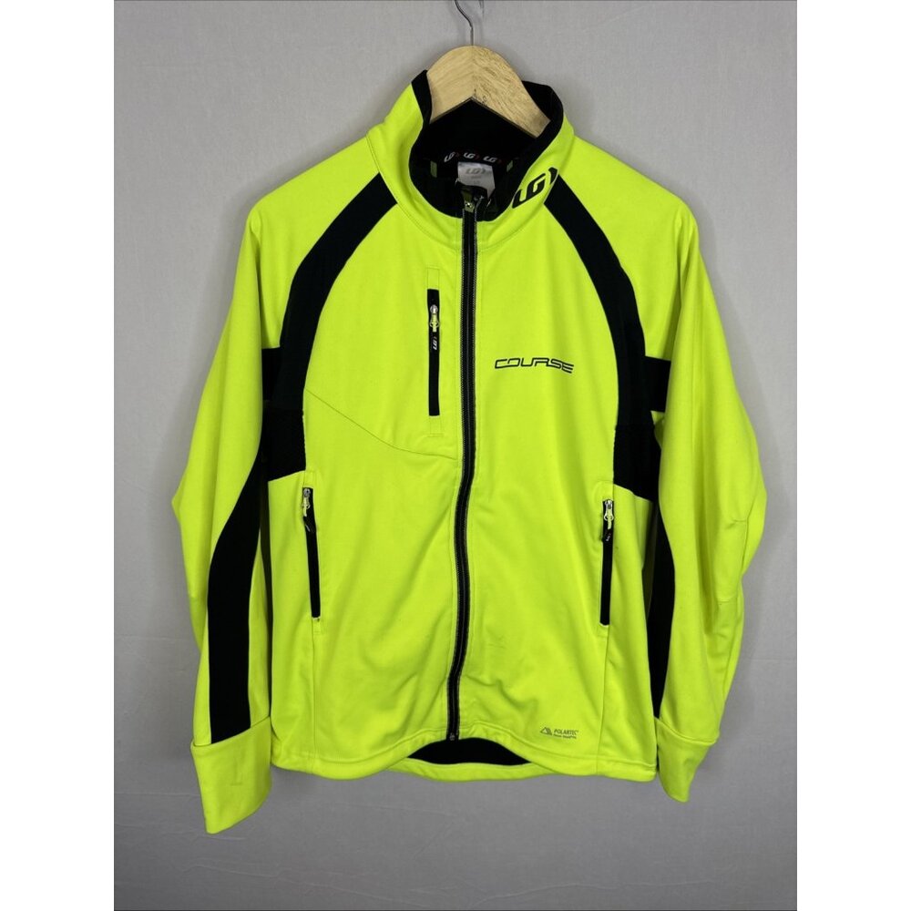 Louis Garneau Course Polartec Cycling Jacket Hi‎ Vis Yellow Mens L